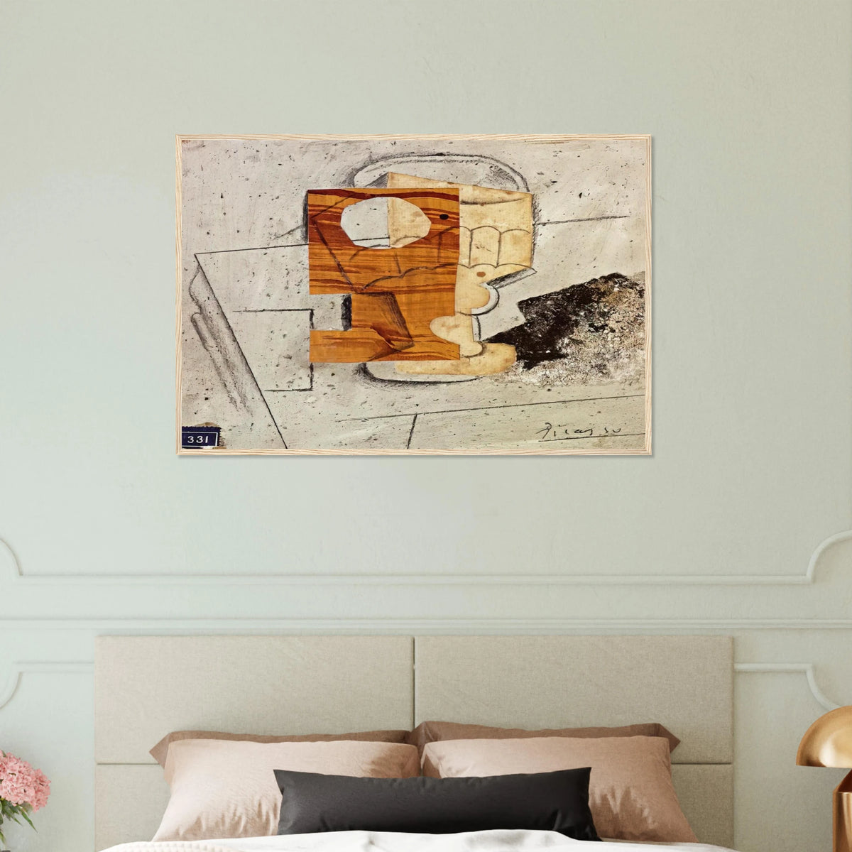 Glass on a Table - 1914 Framed Poster | Pablo Picasso Framed Prints Wall Art | Pablo Picasso Shop