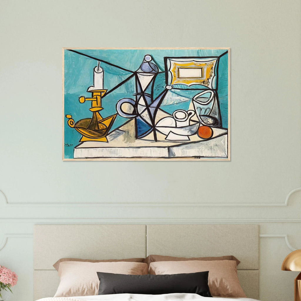 Still life with lamp - 1944 Framed Poster | Pablo Picasso Framed Prints Wall Art | Pablo Picasso Shop
