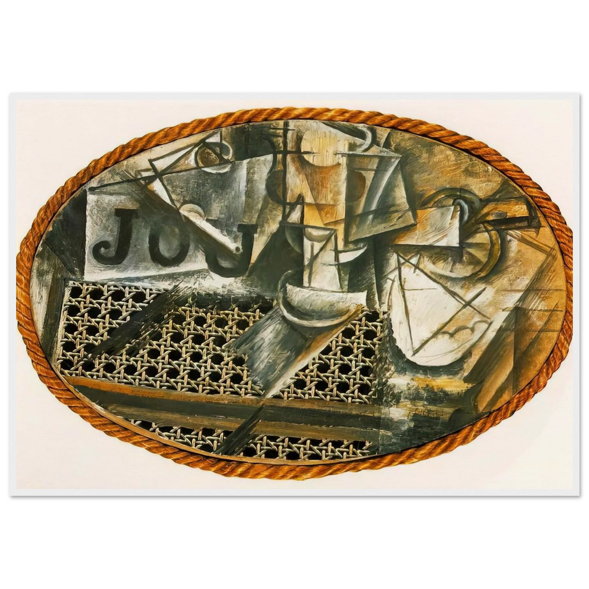 Still Life with Caned Chair Framed Poster | Pablo Picasso Framed Prints Wall Art | Pablo Picasso Shop