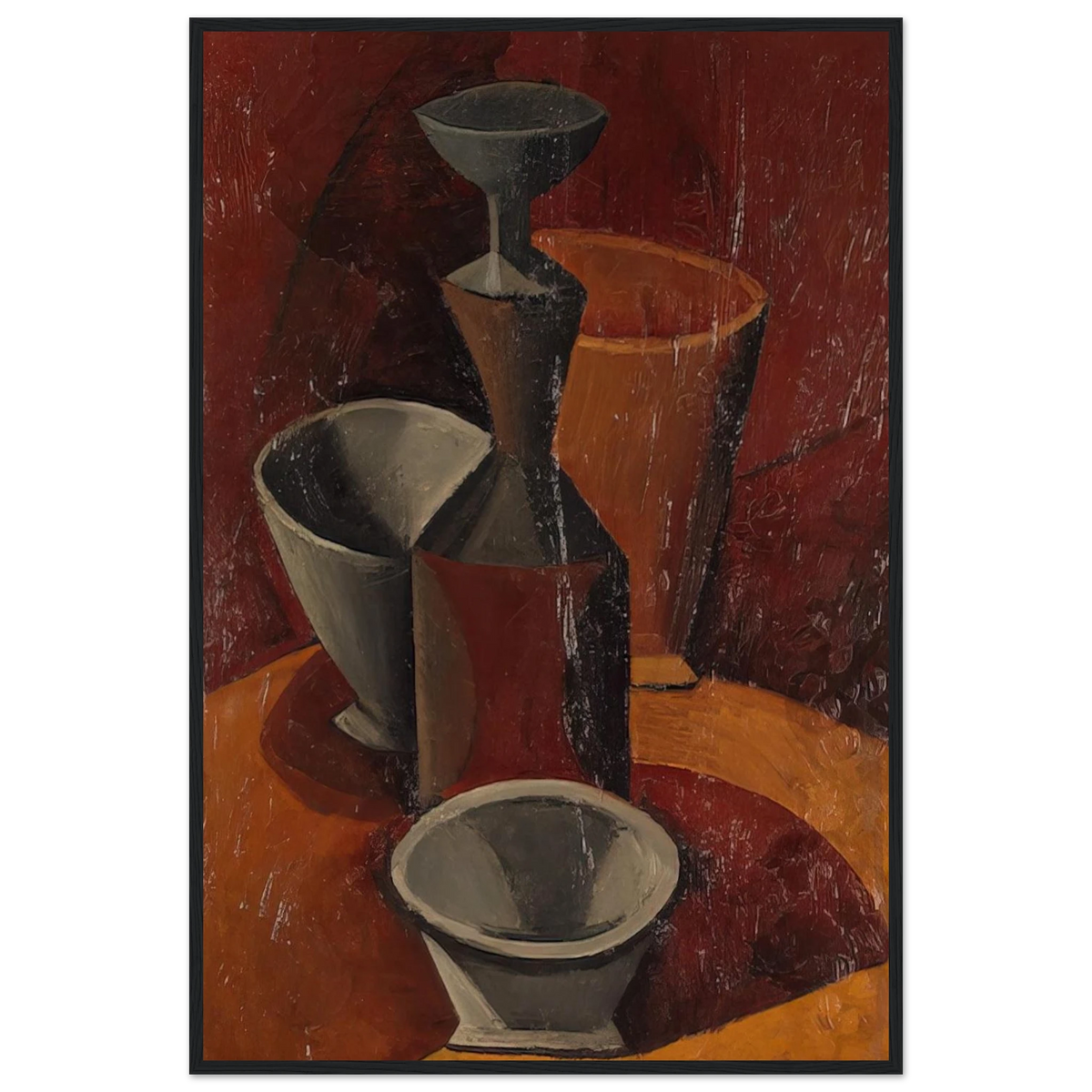 Pitcher and Bowls - 1908 Framed Poster | Pablo Picasso Framed Prints Wall Art | Pablo Picasso Shop