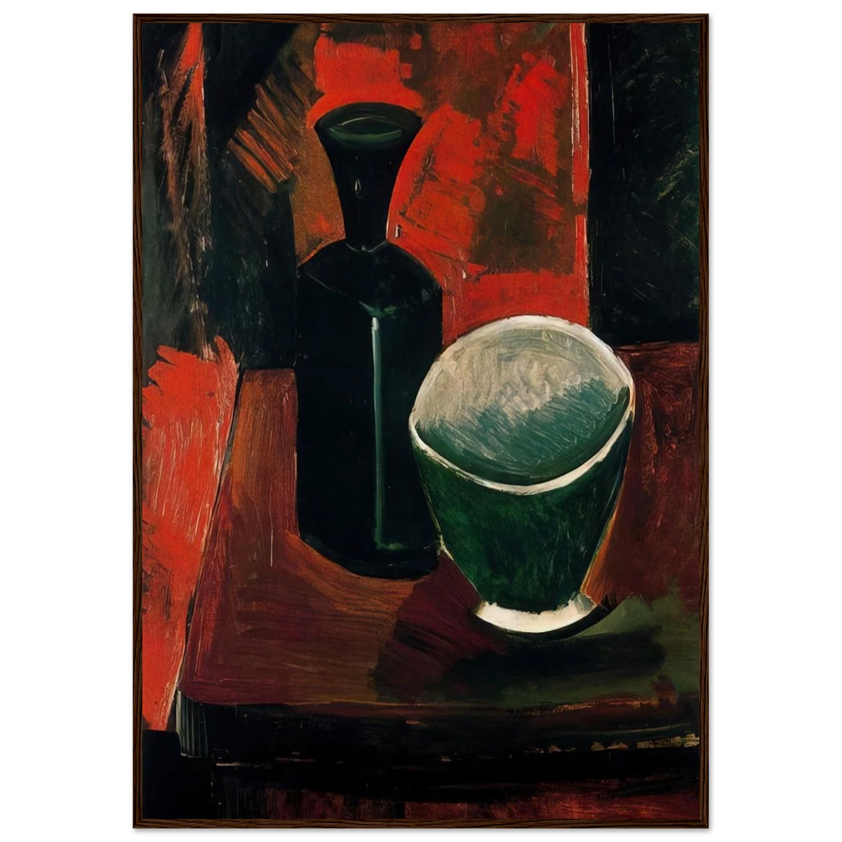 Green Pan and Black Bottle - 1908 Framed Poster | Pablo Picasso Framed Prints Wall Art | Pablo Picasso Shop