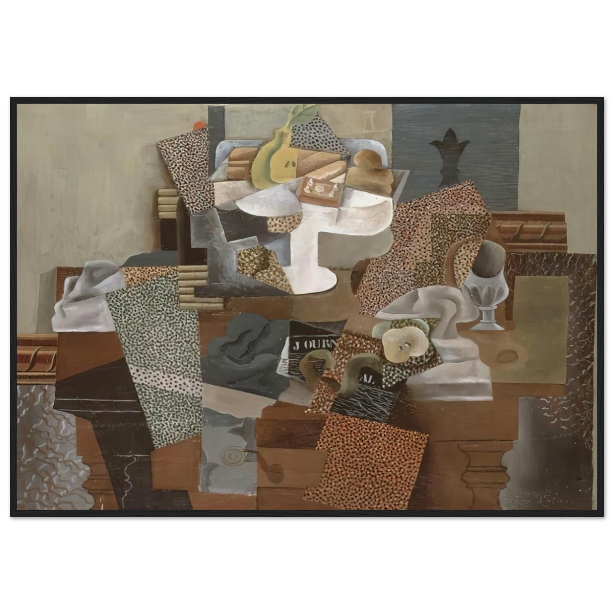 Still Life with Compote and Glass - 1914 Framed Poster | Pablo Picasso Framed Prints Wall Art | Pablo Picasso Shop