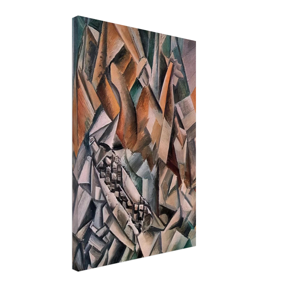 Still life with bottle of Anis del Mono - 1909 Canvas | Pablo Picasso Canvas | Pablo Picasso Shop