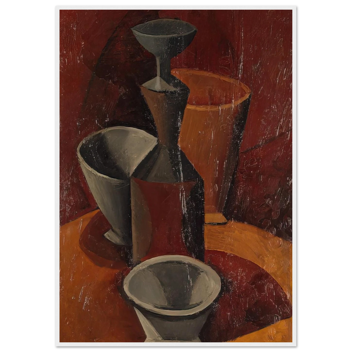 Pitcher and Bowls - 1908 Framed Poster | Pablo Picasso Framed Prints Wall Art | Pablo Picasso Shop