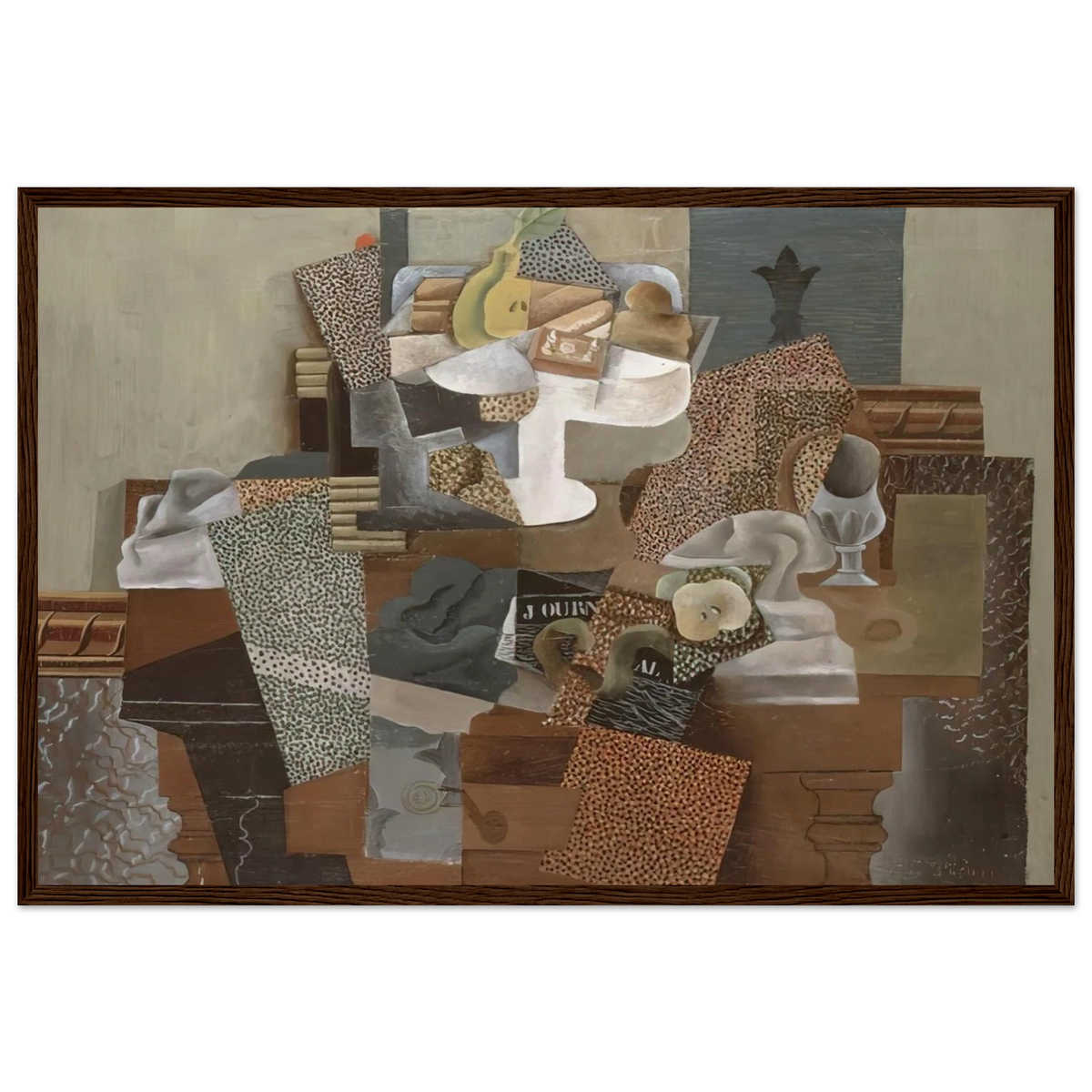 Still Life with Compote and Glass - 1914 Framed Poster | Pablo Picasso Framed Prints Wall Art | Pablo Picasso Shop