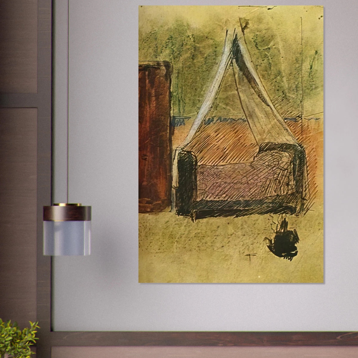 Bed with mosquito nets Poster | Pablo Picasso Poster | Pablo Picasso Shop