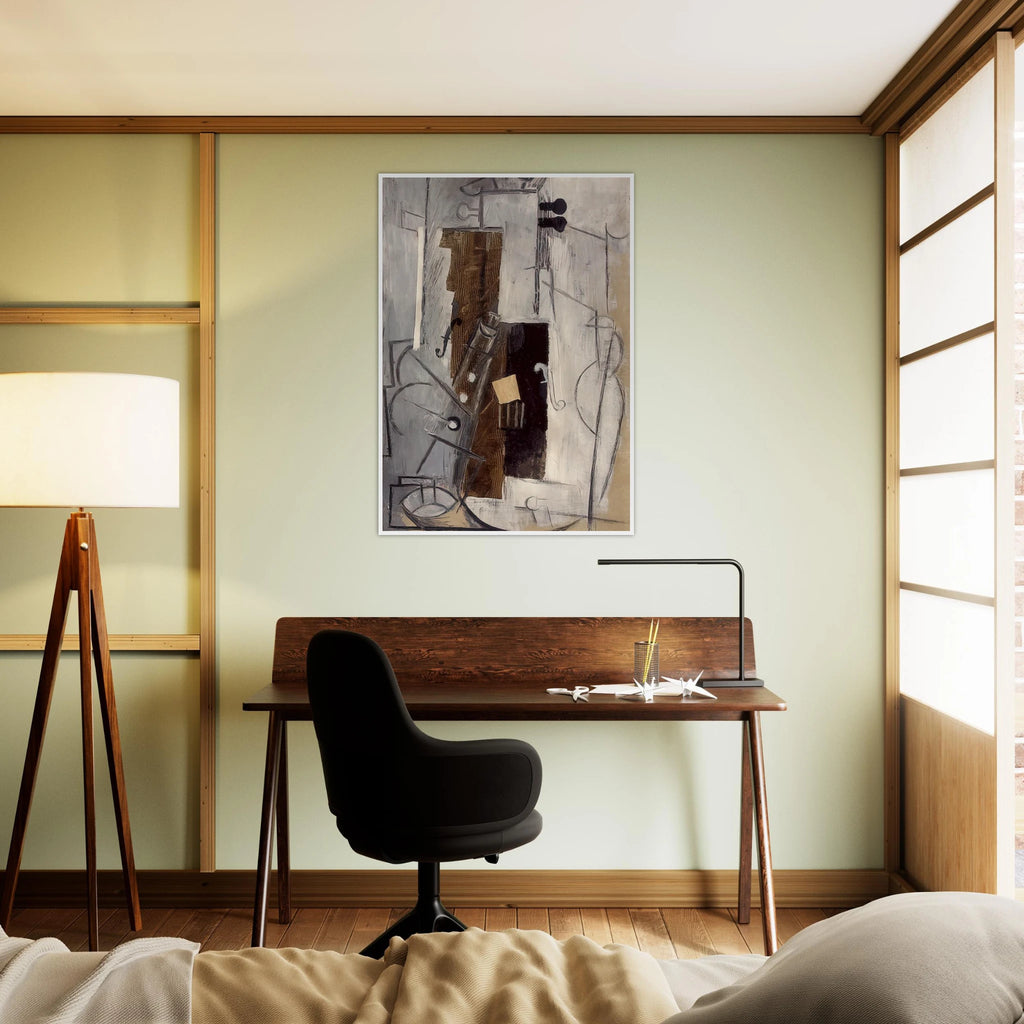 Clarinet and Violin - 1913 Framed Poster | Pablo Picasso Framed Prints Wall Art | Pablo Picasso Shop