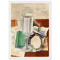 Still life with a Glass and an Apple - 1914 Framed Poster | Pablo Picasso Framed Prints Wall Art | Pablo Picasso Shop