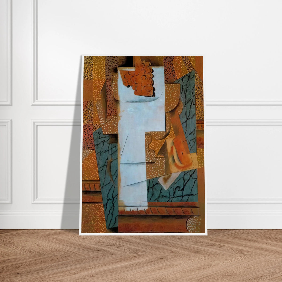 Fruit vase and bunch of grapes - 1914 Framed Poster | Pablo Picasso Framed Prints Wall Art | Pablo Picasso Shop