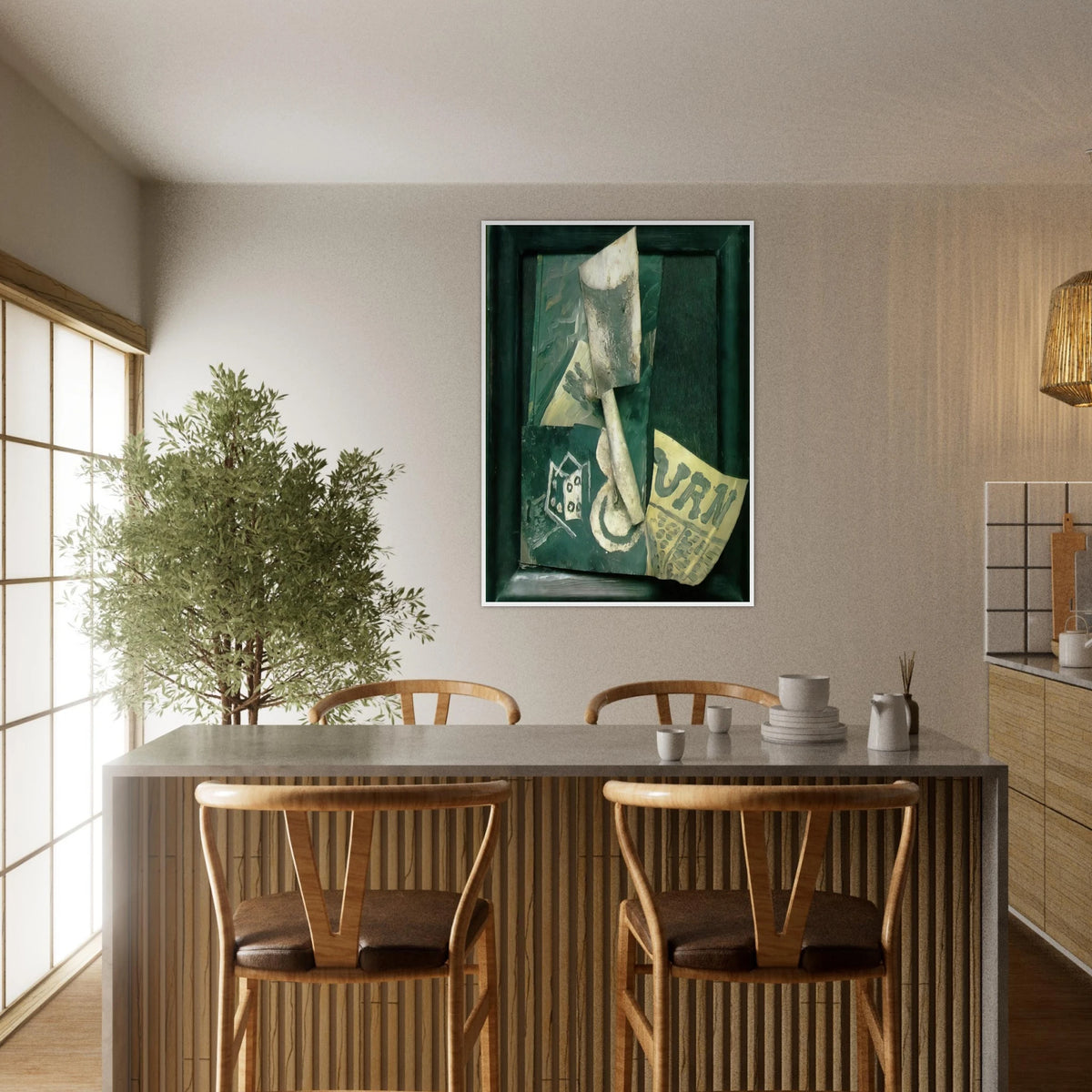 Glass and newspaper Framed Poster | Pablo Picasso Framed Prints Wall Art | Pablo Picasso Shop
