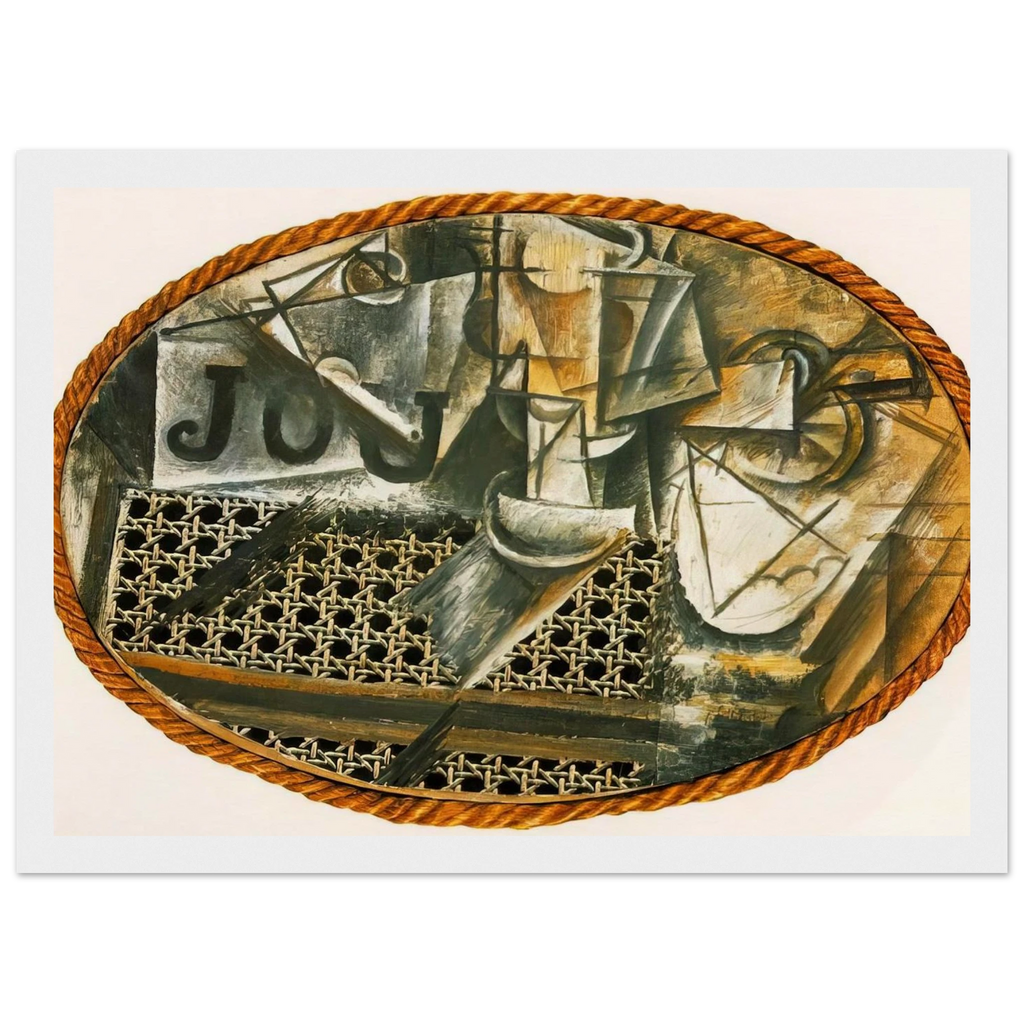 Still Life with Caned Chair Framed Poster | Pablo Picasso Framed Prints Wall Art | Pablo Picasso Shop
