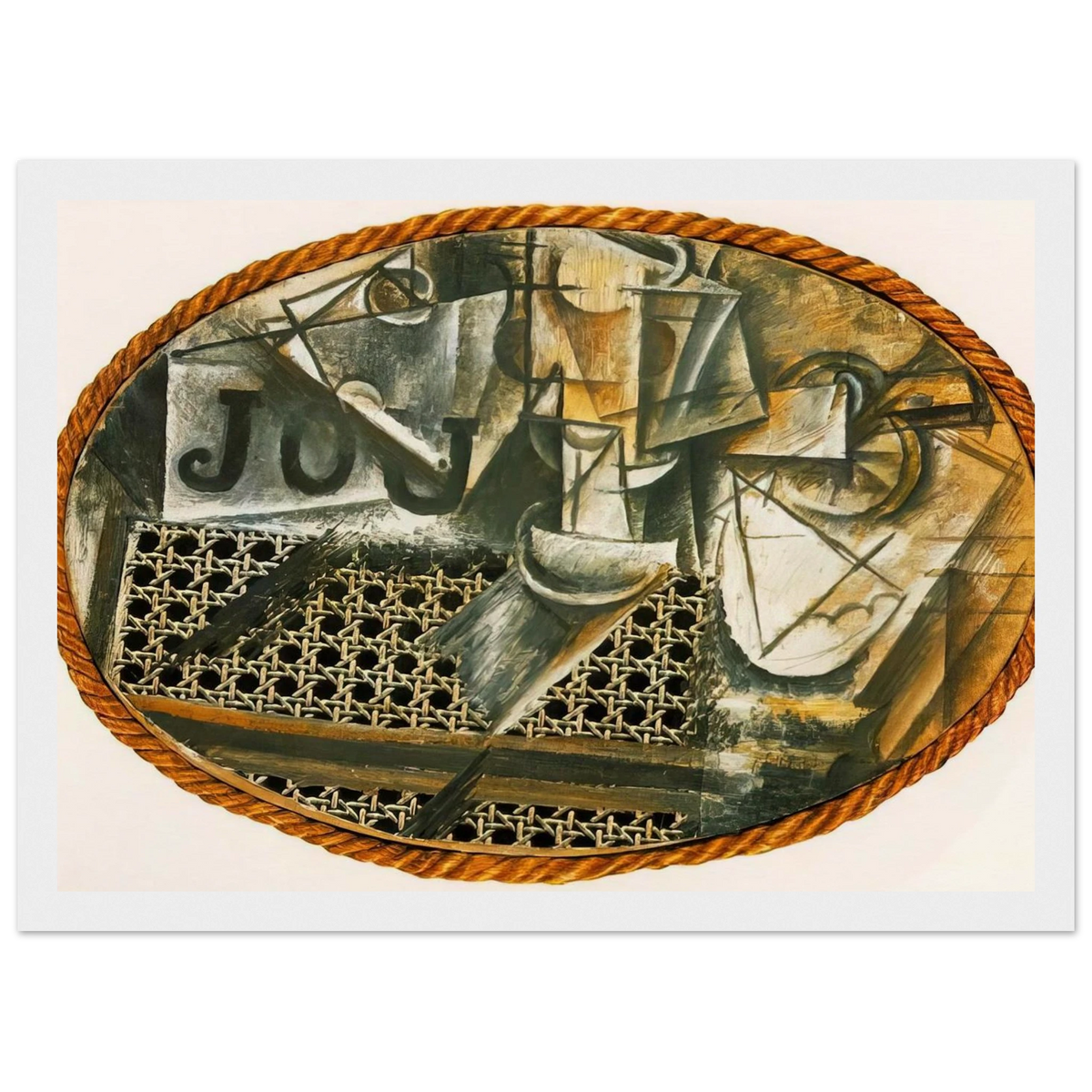 Still Life with Caned Chair Framed Poster | Pablo Picasso Framed Prints Wall Art | Pablo Picasso Shop
