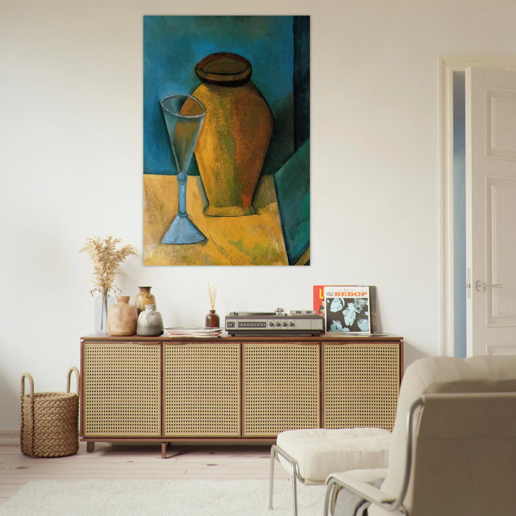 Pot, Glass and Book - 1908 Poster | Pablo Picasso Poster | Pablo Picasso Shop