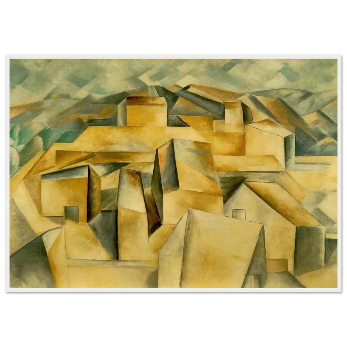 Houses on the hill Framed Poster | Pablo Picasso Framed Prints Wall Art | Pablo Picasso Shop