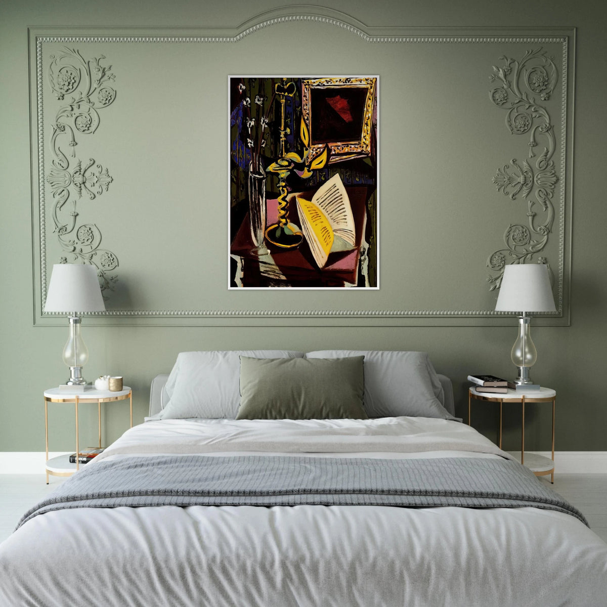 Still life with candlestick - 1937 Framed Poster | Pablo Picasso Framed Prints Wall Art | Pablo Picasso Shop