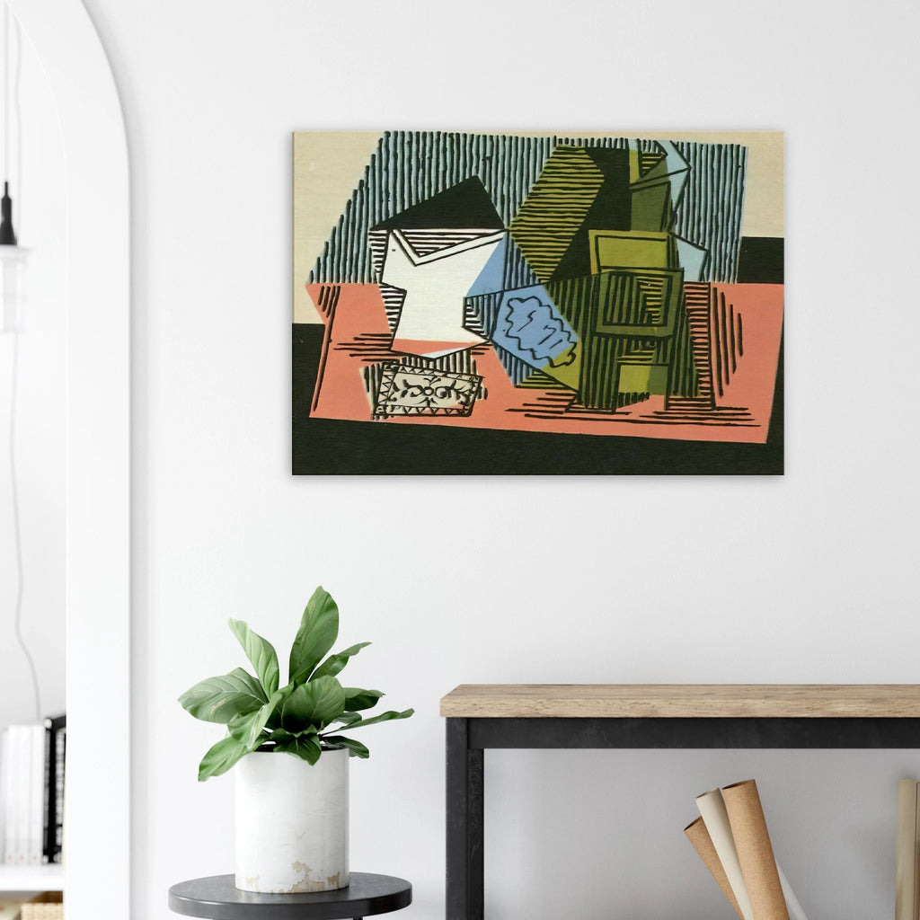 Glass, bottle, packet of tobacco Canvas | Pablo Picasso Canvas | Pablo Picasso Shop