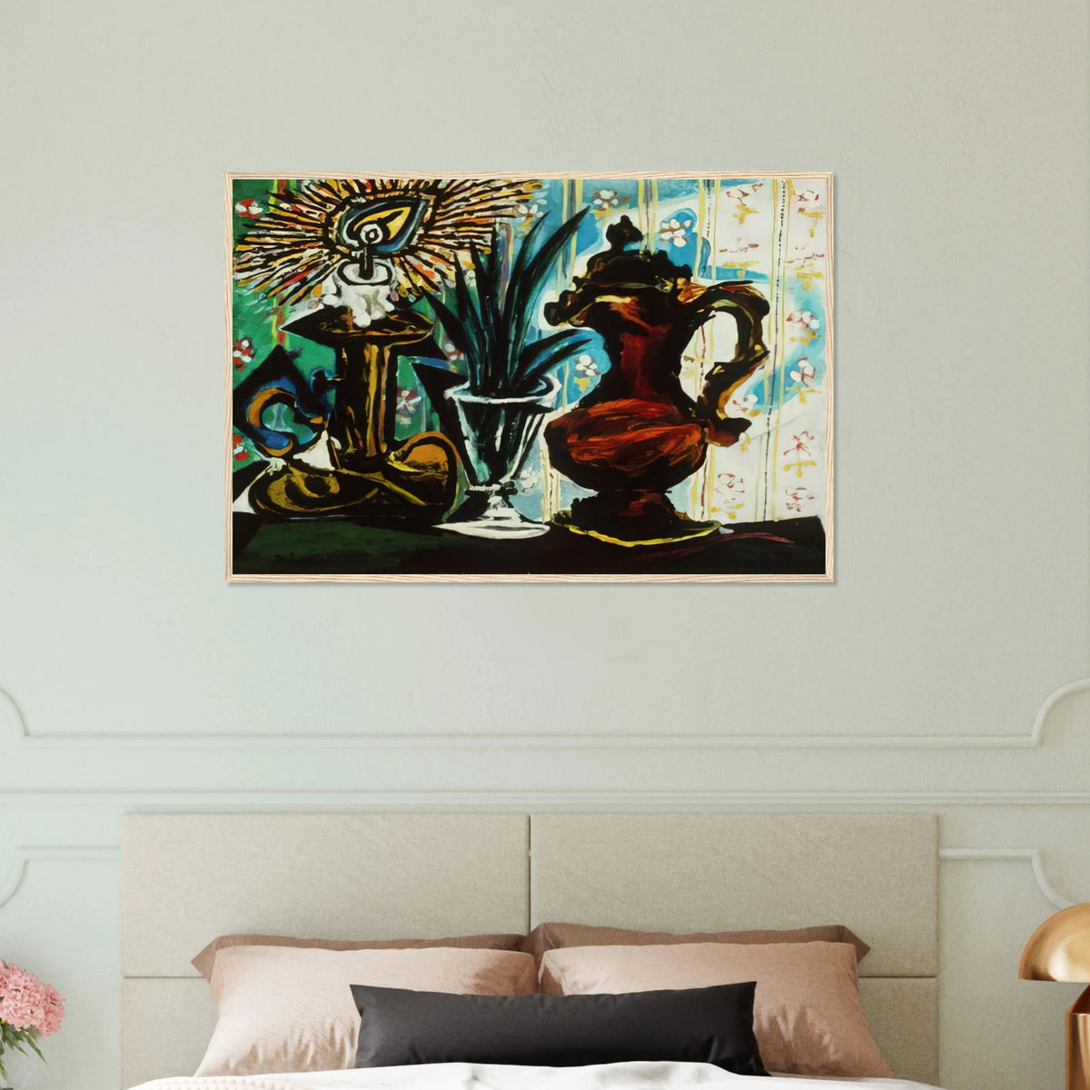 Still life with candle Framed Poster | Pablo Picasso Framed Prints Wall Art | Pablo Picasso Shop