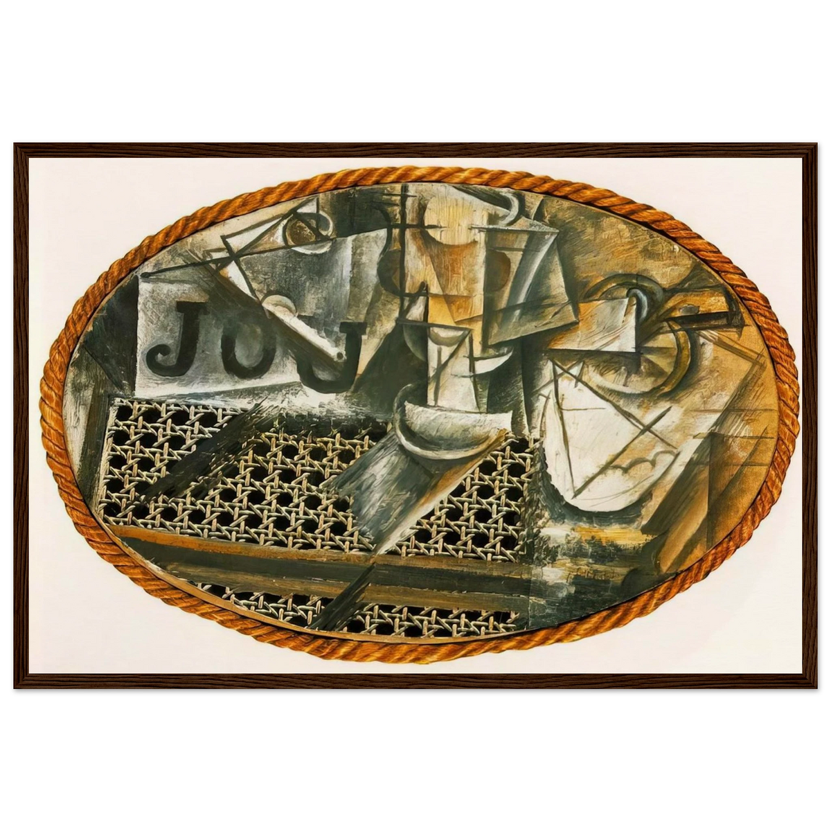 Still Life with Caned Chair Framed Poster | Pablo Picasso Framed Prints Wall Art | Pablo Picasso Shop