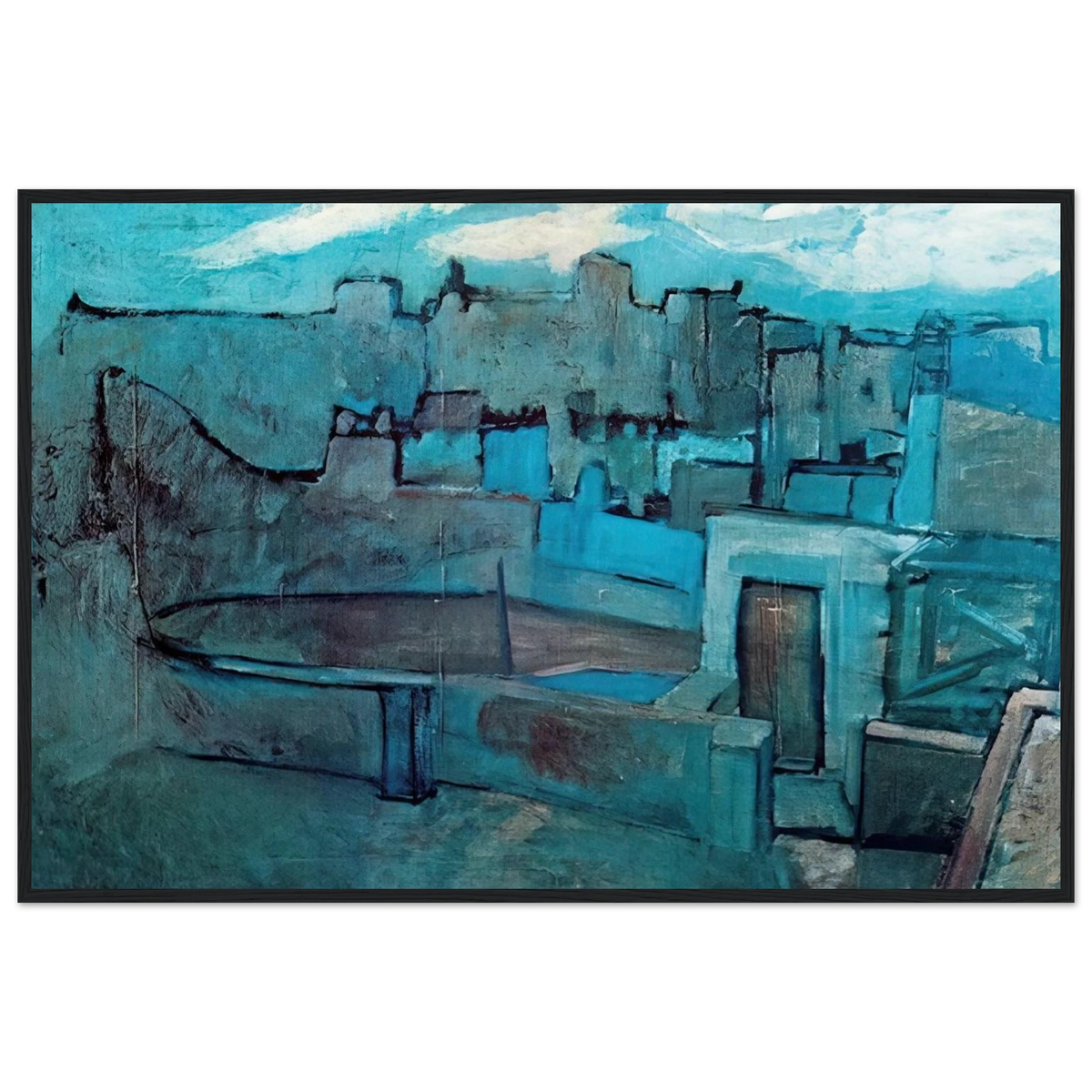 The roofs of Barcelona Framed Poster | Pablo Picasso Framed Prints Wall Art | Pablo Picasso Shop
