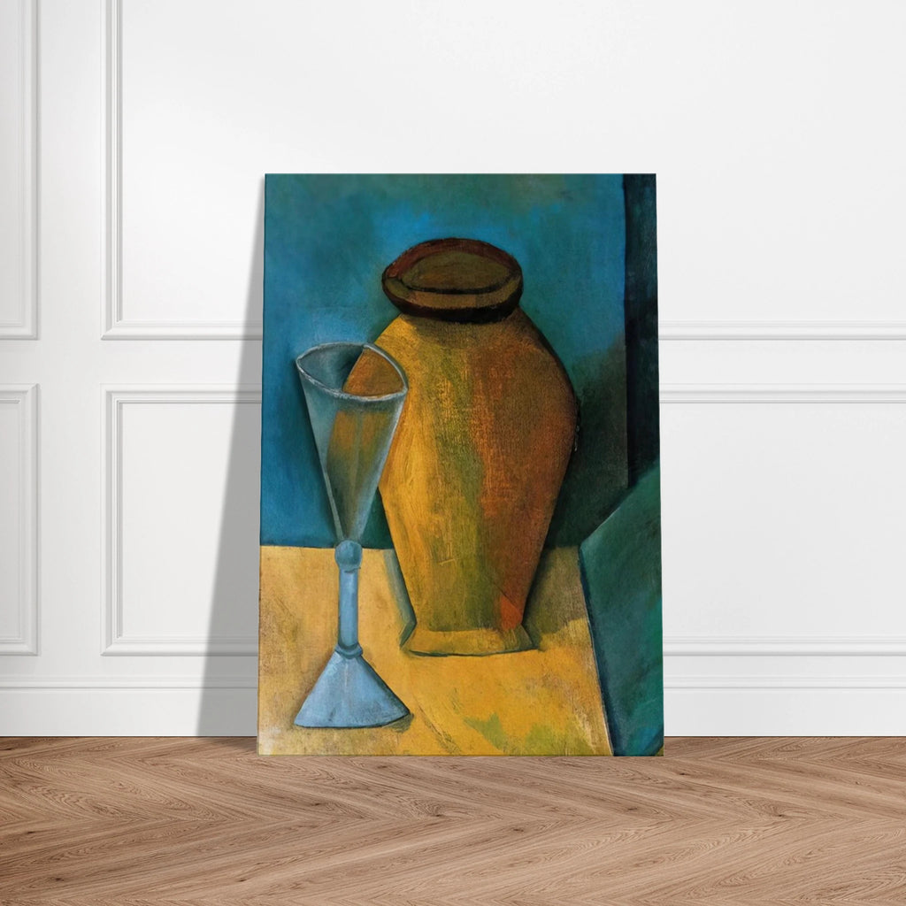 Pot, Glass and Book - 1908 Canvas | Pablo Picasso Canvas | Pablo Picasso Shop