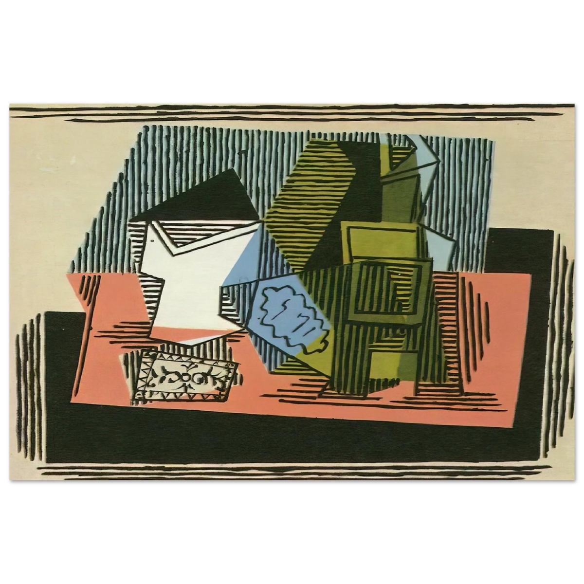 Glass, bottle, packet of tobacco Poster | Pablo Picasso Poster | Pablo Picasso Shop