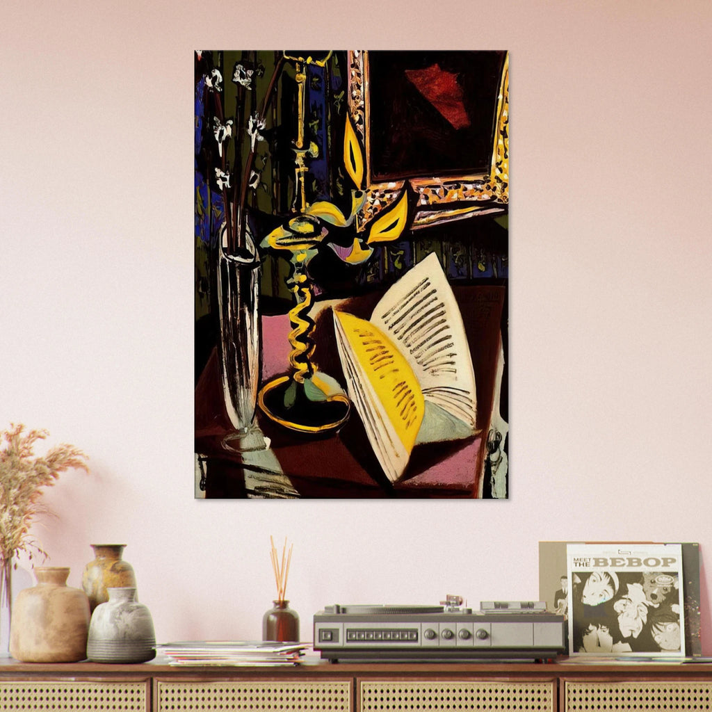 Still life with candlestick - 1937 Canvas | Pablo Picasso Canvas | Pablo Picasso Shop