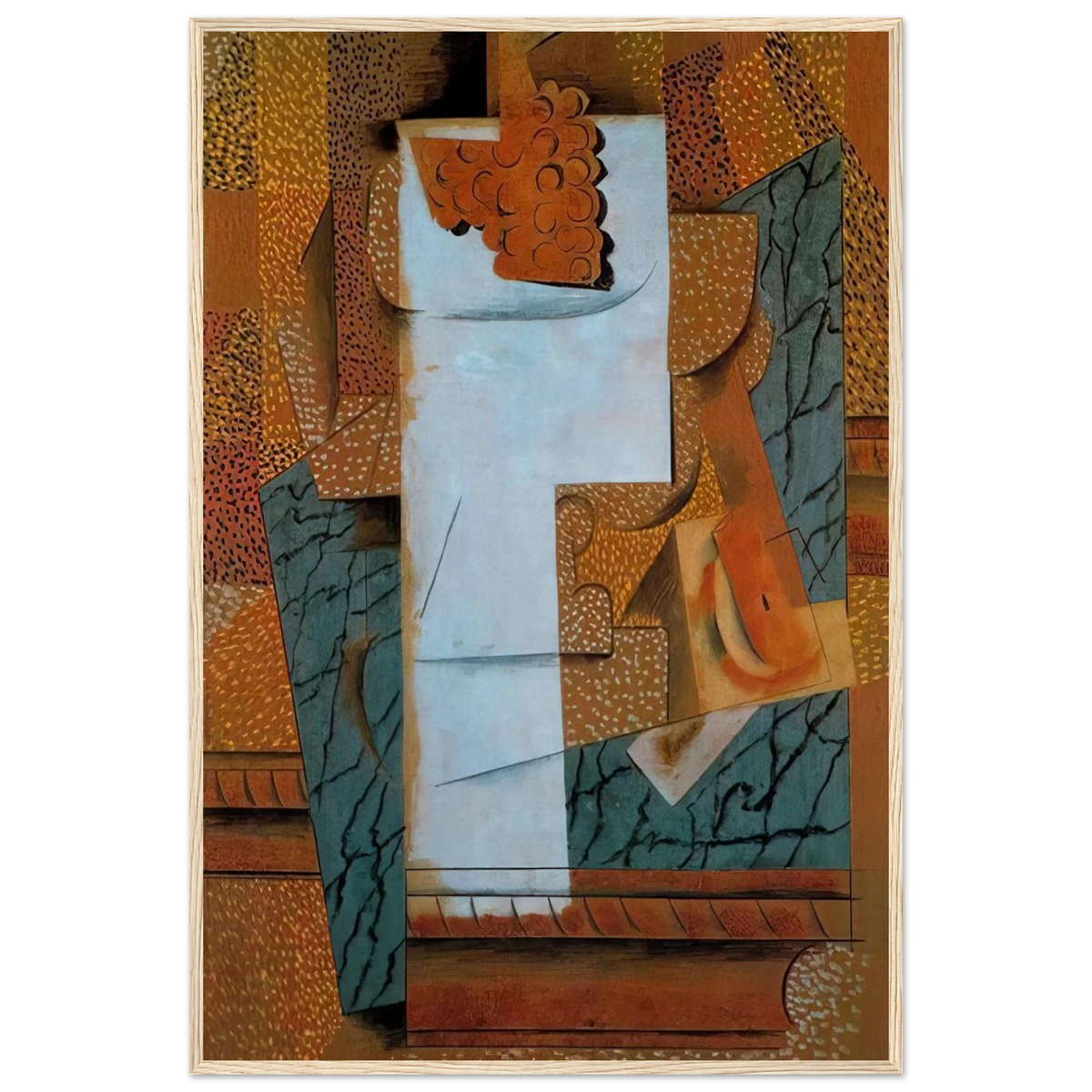 Fruit vase and bunch of grapes - 1914 Framed Poster | Pablo Picasso Framed Prints Wall Art | Pablo Picasso Shop