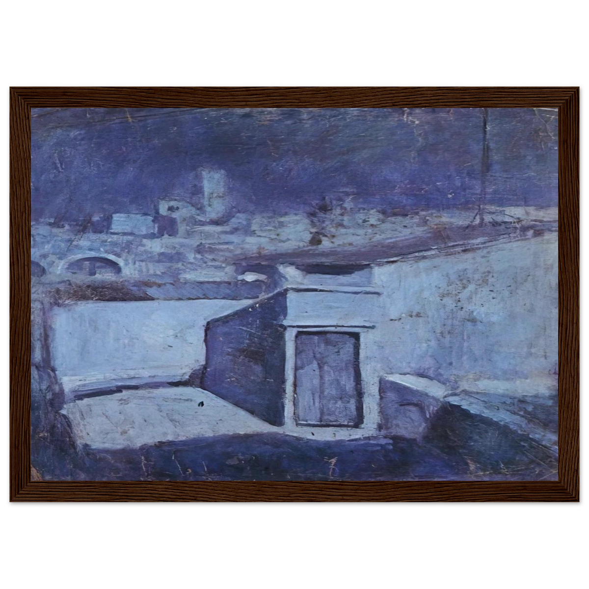The roofs of Barcelona in the moonlight Framed Poster | Pablo Picasso Framed Prints Wall Art | Pablo Picasso Shop