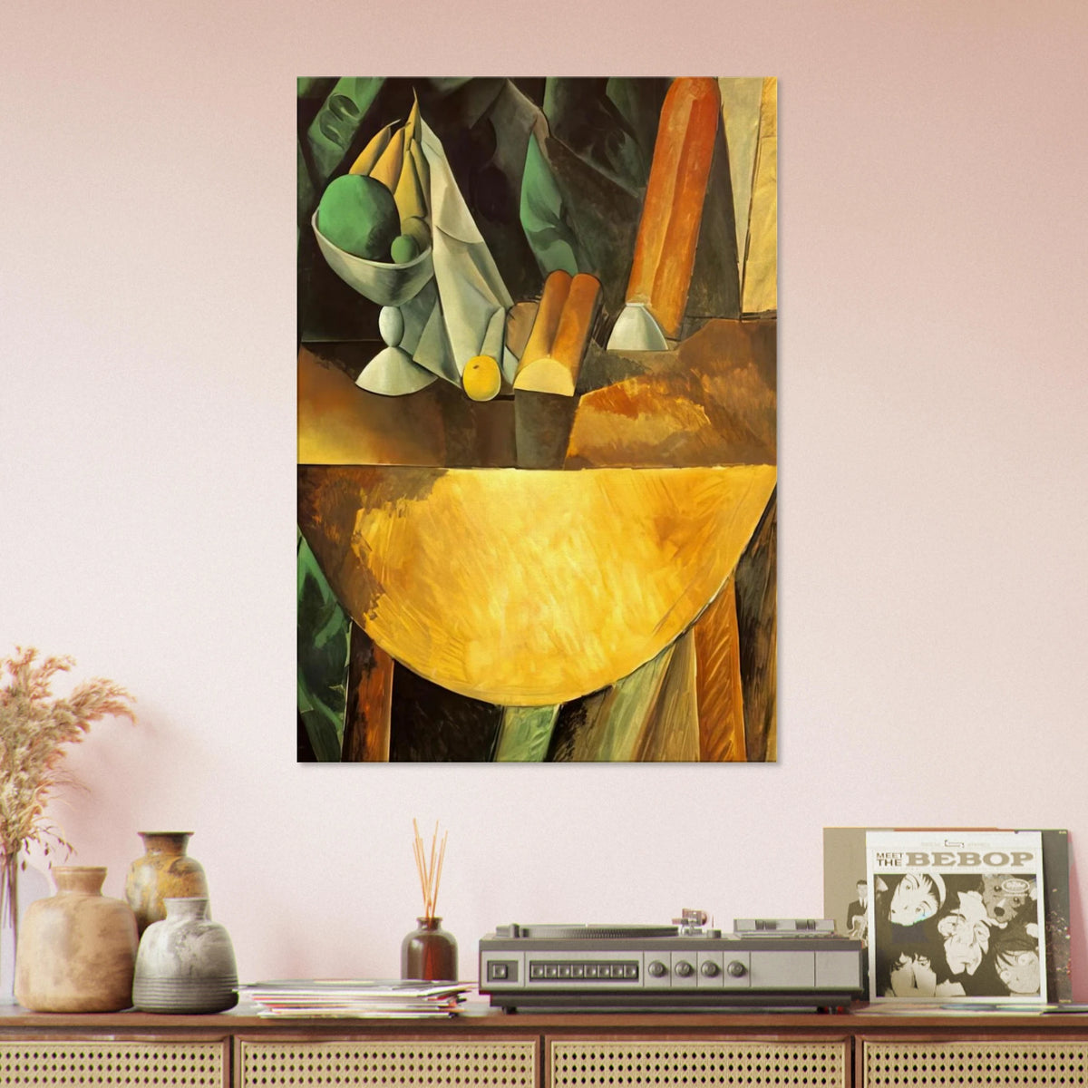 Bread and dish with fruits on the table Canvas | Pablo Picasso Canvas | Pablo Picasso Shop