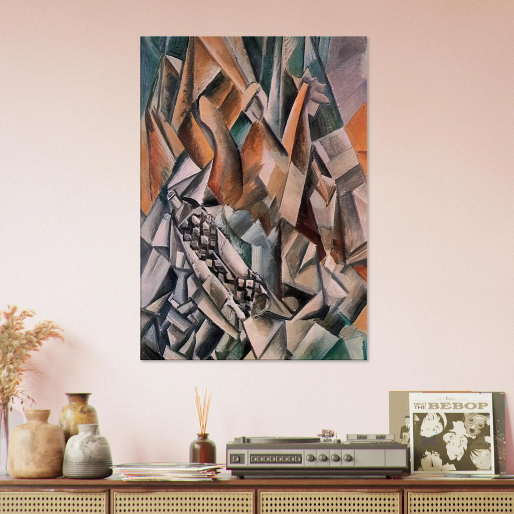 Still life with bottle of Anis del Mono - 1909 Canvas | Pablo Picasso Canvas | Pablo Picasso Shop