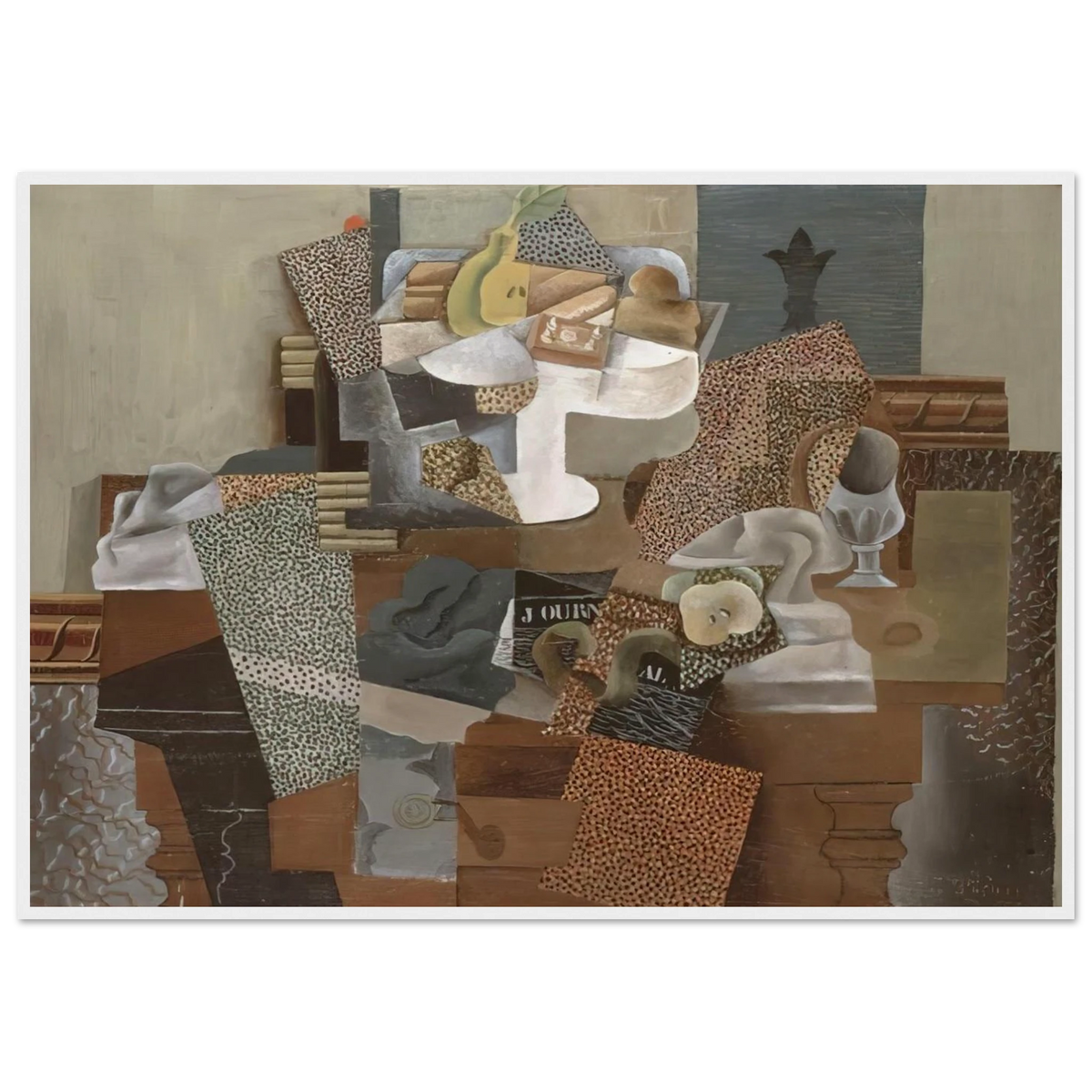 Still Life with Compote and Glass - 1914 Framed Poster | Pablo Picasso Framed Prints Wall Art | Pablo Picasso Shop