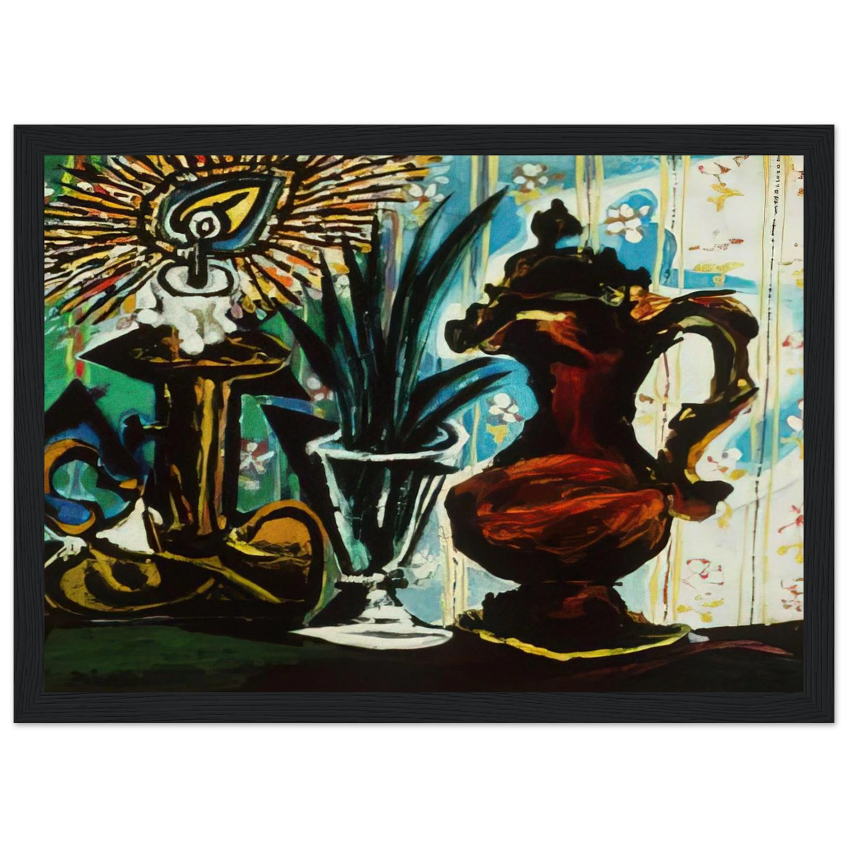Still life with candle Framed Poster | Pablo Picasso Framed Prints Wall Art | Pablo Picasso Shop