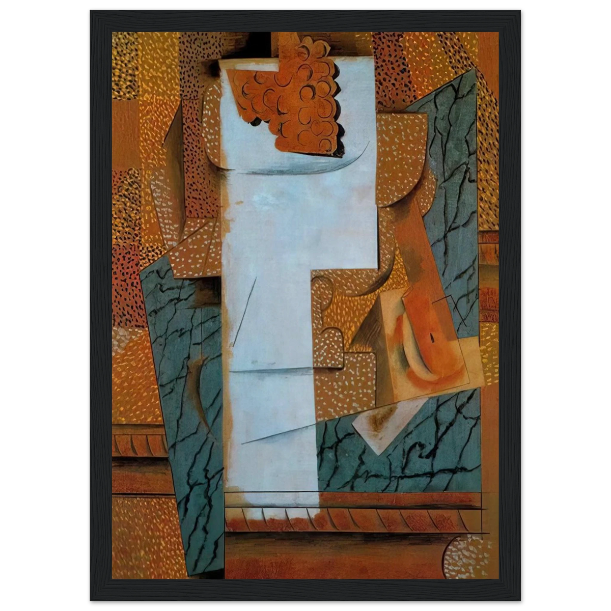 Fruit vase and bunch of grapes - 1914 Framed Poster | Pablo Picasso Framed Prints Wall Art | Pablo Picasso Shop