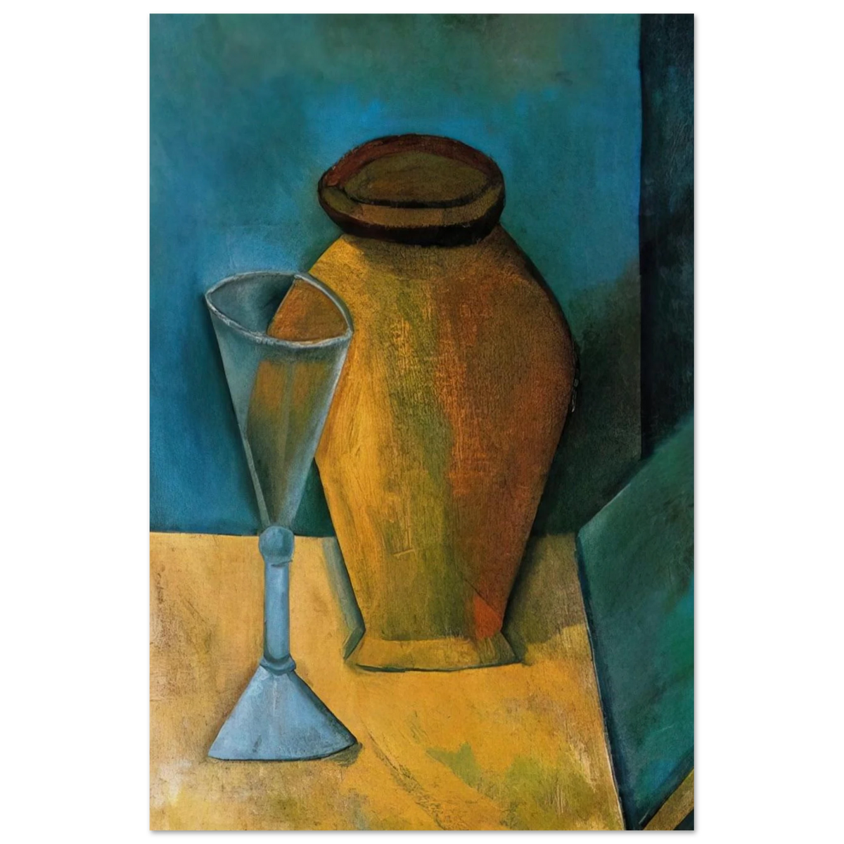 Pot, Glass and Book - 1908 Poster | Pablo Picasso Poster | Pablo Picasso Shop