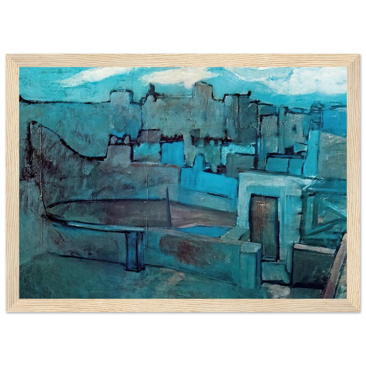 The roofs of Barcelona Framed Poster | Pablo Picasso Framed Prints Wall Art | Pablo Picasso Shop