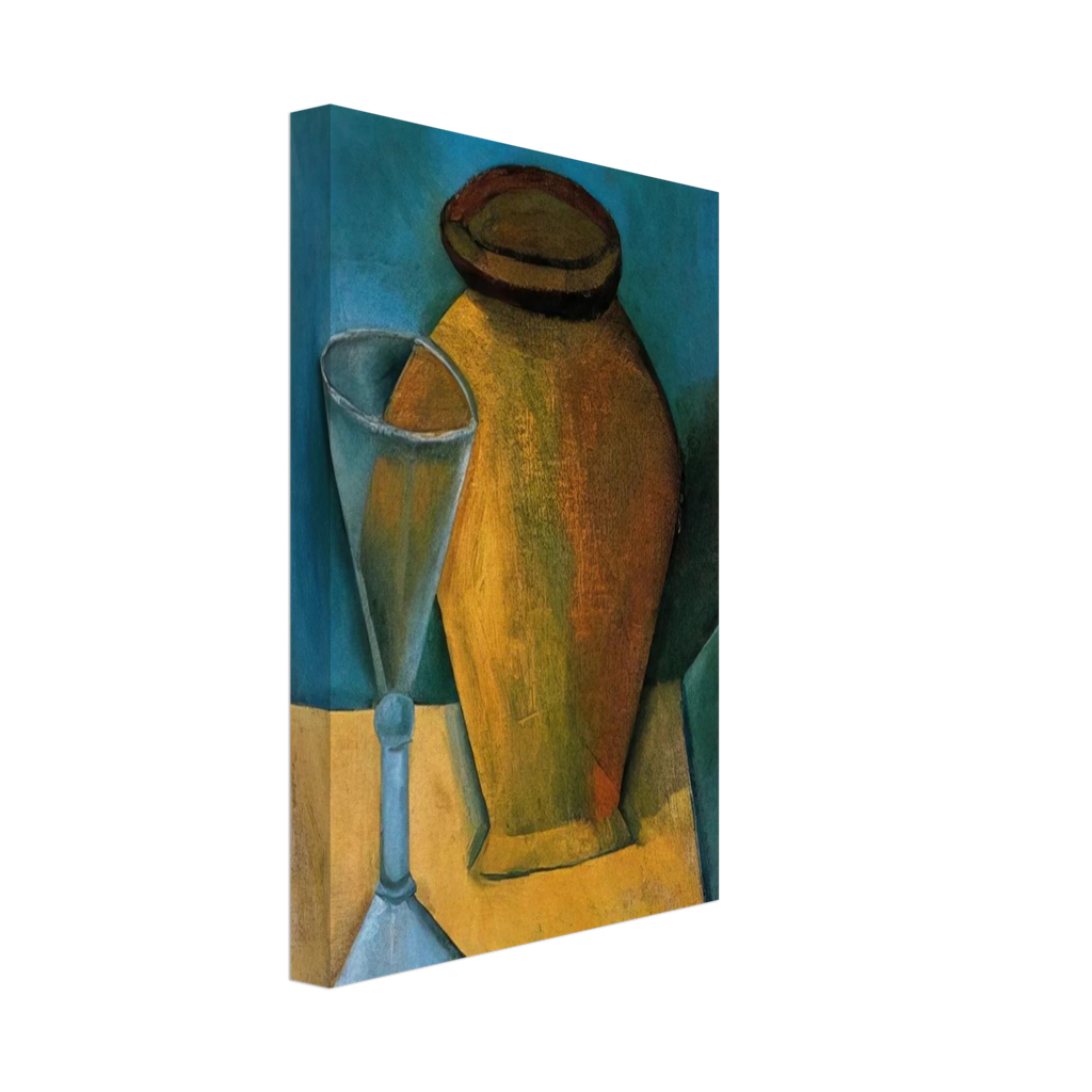 Pot, Glass and Book - 1908 Canvas | Pablo Picasso Canvas | Pablo Picasso Shop