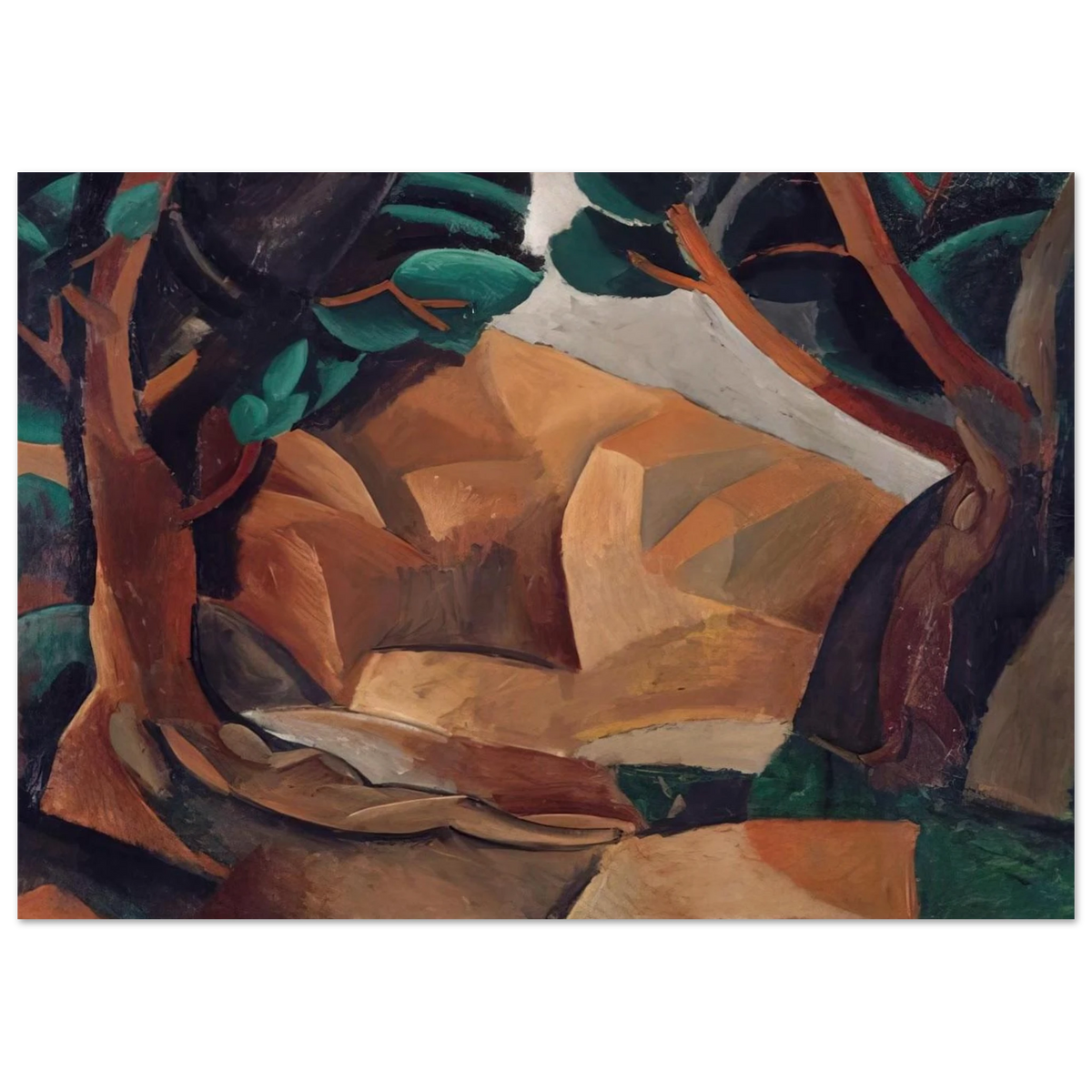 Paysage aux deux figures - 1908  France Poster | Pablo Picasso Poster | Pablo Picasso Shop