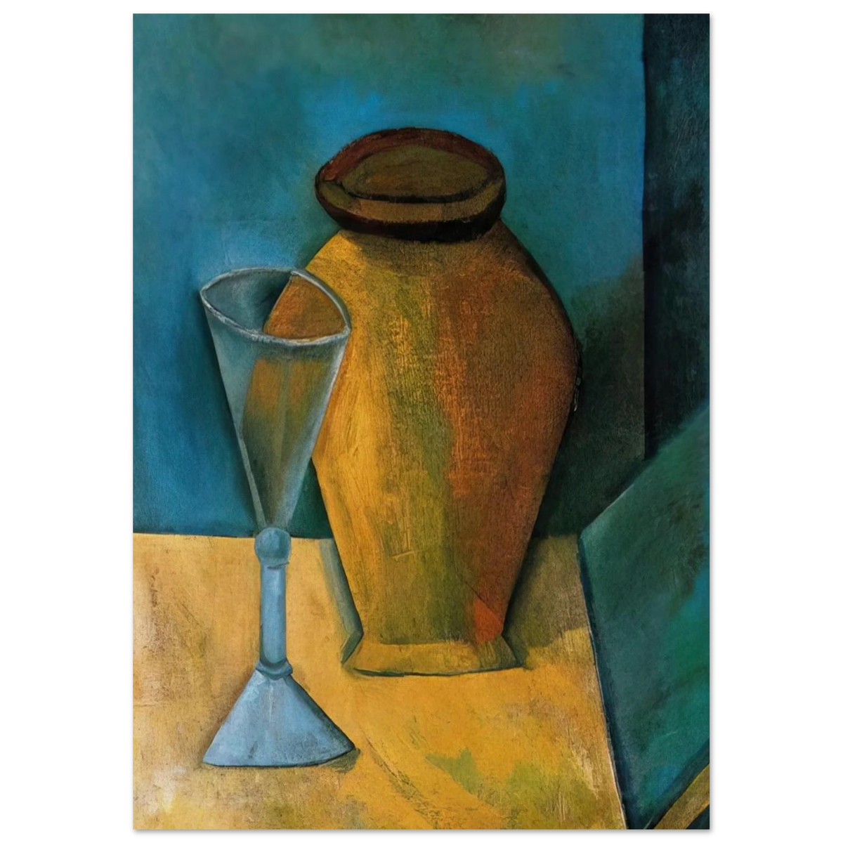 Pot, Glass and Book - 1908 Poster | Pablo Picasso Poster | Pablo Picasso Shop