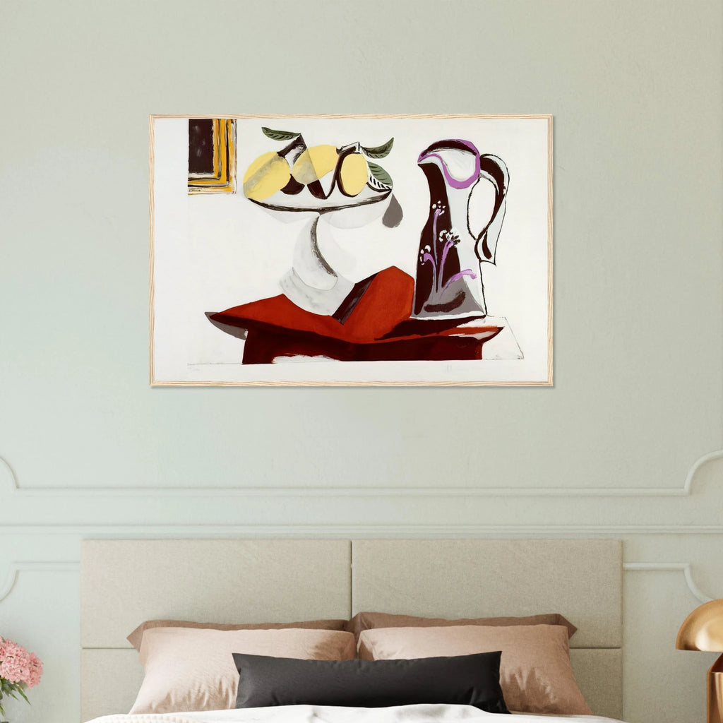 Still life with lemon and jug Framed Poster | Pablo Picasso Framed Prints Wall Art | Pablo Picasso Shop