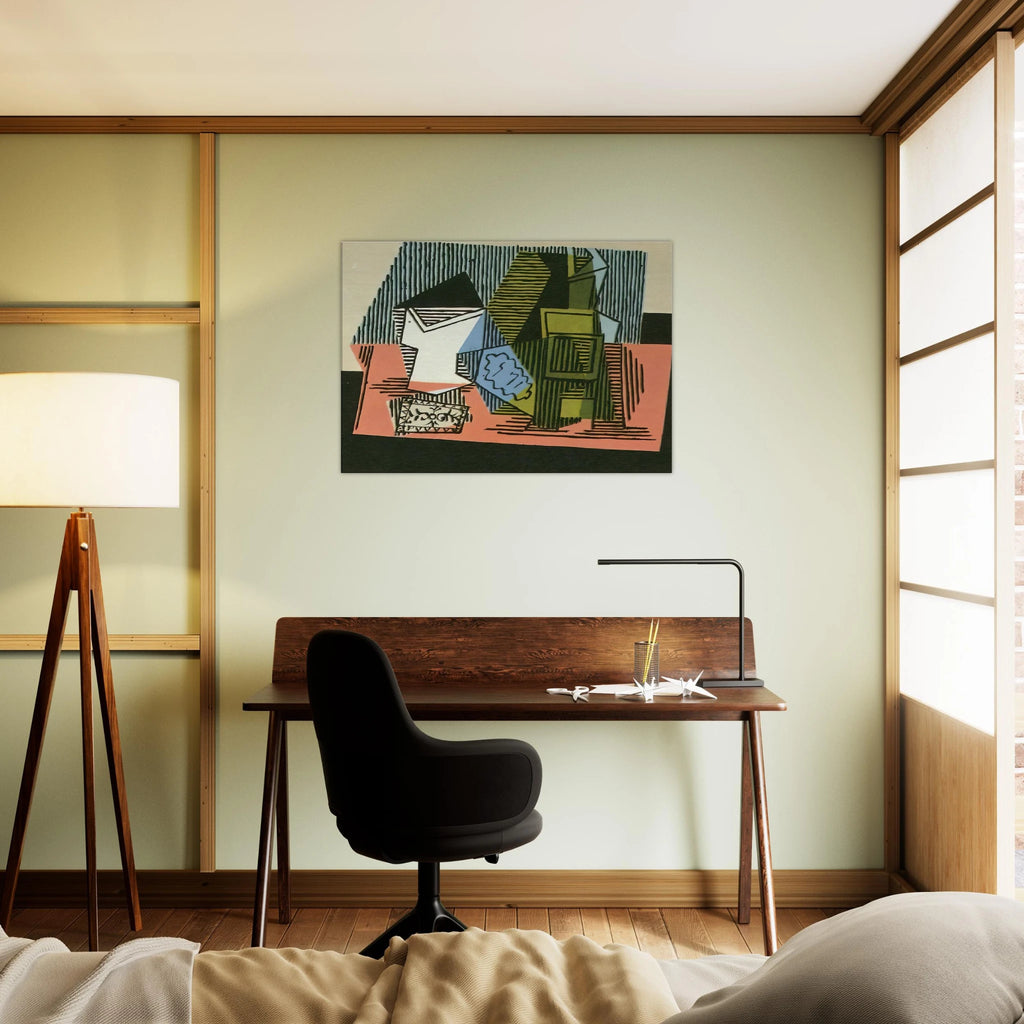 Glass, bottle, packet of tobacco Canvas | Pablo Picasso Canvas | Pablo Picasso Shop