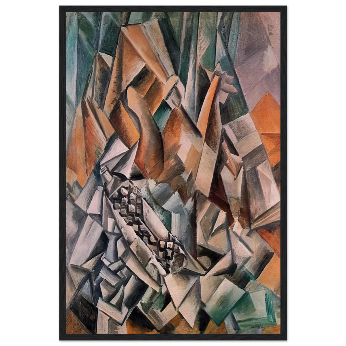 Still life with bottle of Anis del Mono - 1909 Framed Poster | Pablo Picasso Framed Prints Wall Art | Pablo Picasso Shop