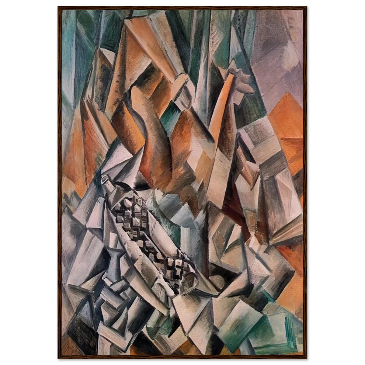 Still life with bottle of Anis del Mono - 1909 Framed Poster | Pablo Picasso Framed Prints Wall Art | Pablo Picasso Shop