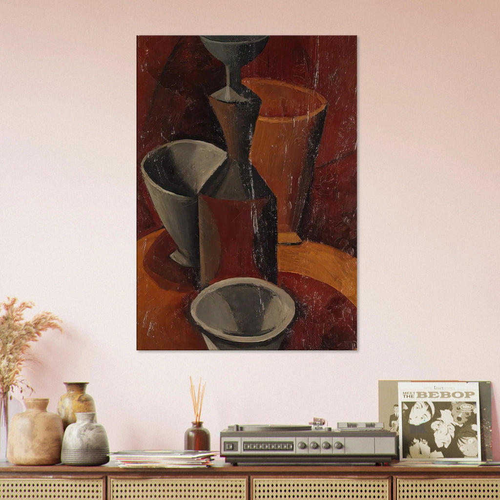 Pitcher and Bowls - 1908 Canvas | Pablo Picasso Canvas | Pablo Picasso Shop