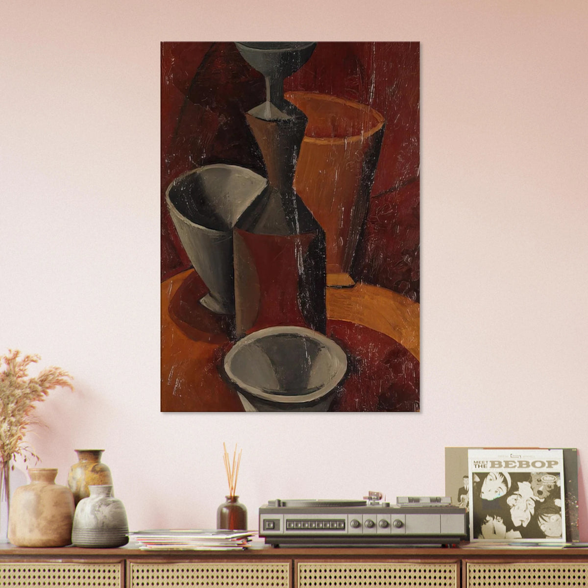 Pitcher and Bowls - 1908 Canvas | Pablo Picasso Canvas | Pablo Picasso Shop