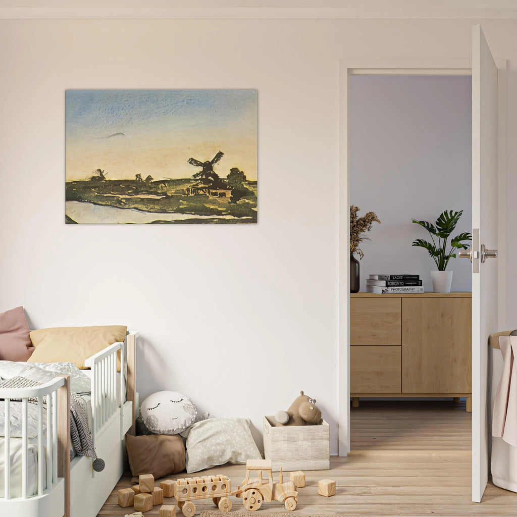 Dutch landscape with windmills Canvas | Pablo Picasso Canvas | Pablo Picasso Shop