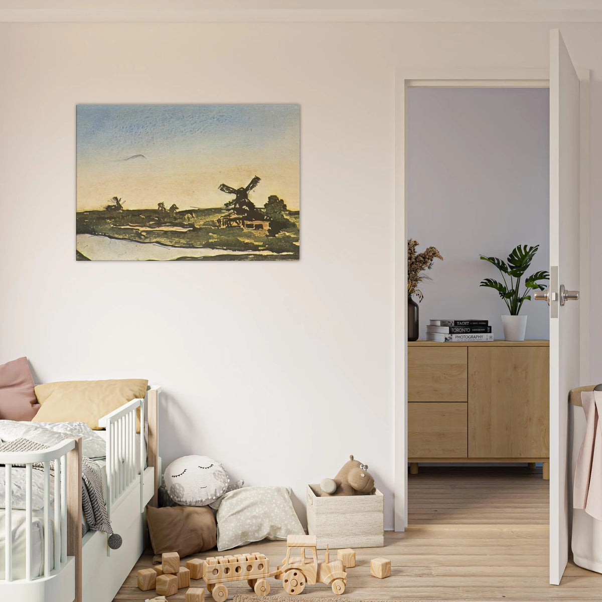 Dutch landscape with windmills Canvas | Pablo Picasso Canvas | Pablo Picasso Shop