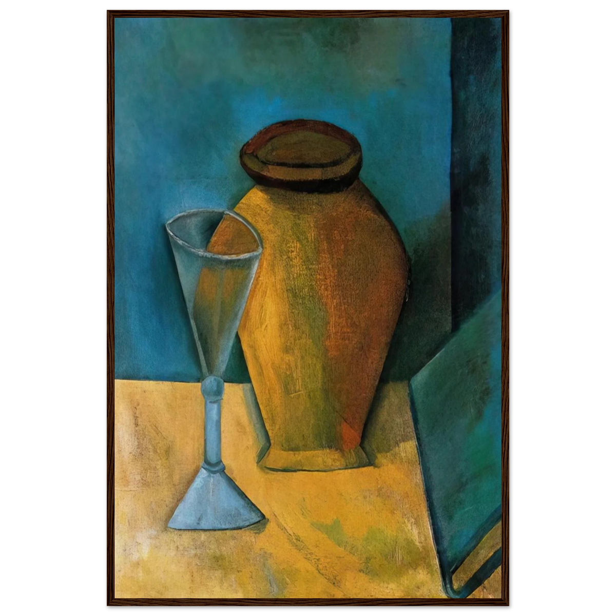 Pot, Glass and Book - 1908 Framed Poster | Pablo Picasso Framed Prints Wall Art | Pablo Picasso Shop