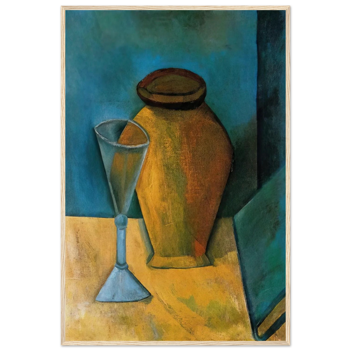 Pot, Glass and Book - 1908 Framed Poster | Pablo Picasso Framed Prints Wall Art | Pablo Picasso Shop