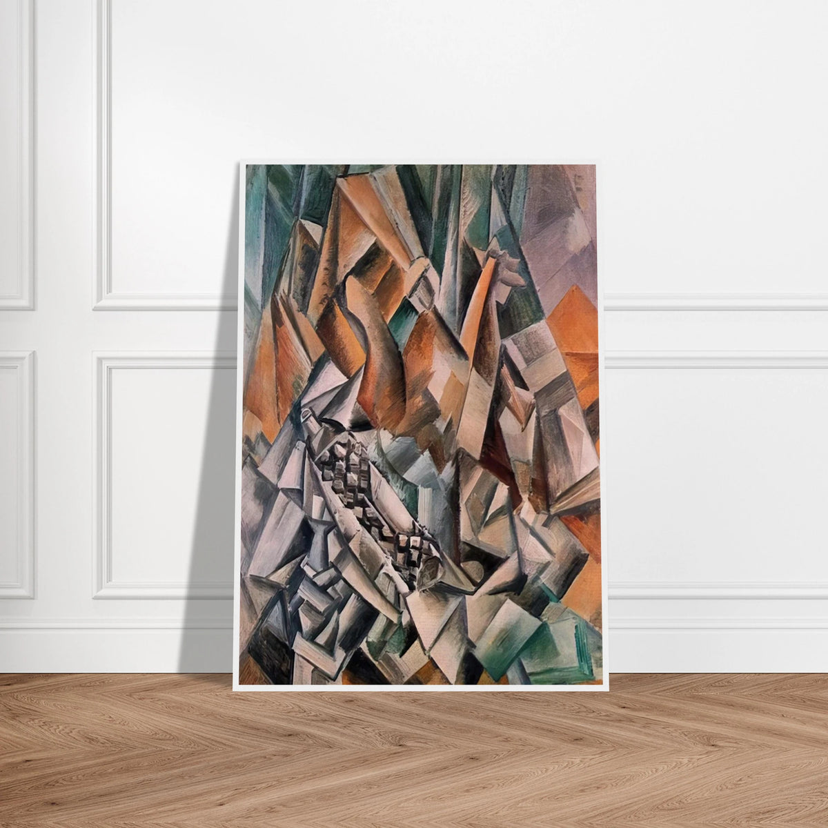Still life with bottle of Anis del Mono - 1909 Framed Poster | Pablo Picasso Framed Prints Wall Art | Pablo Picasso Shop