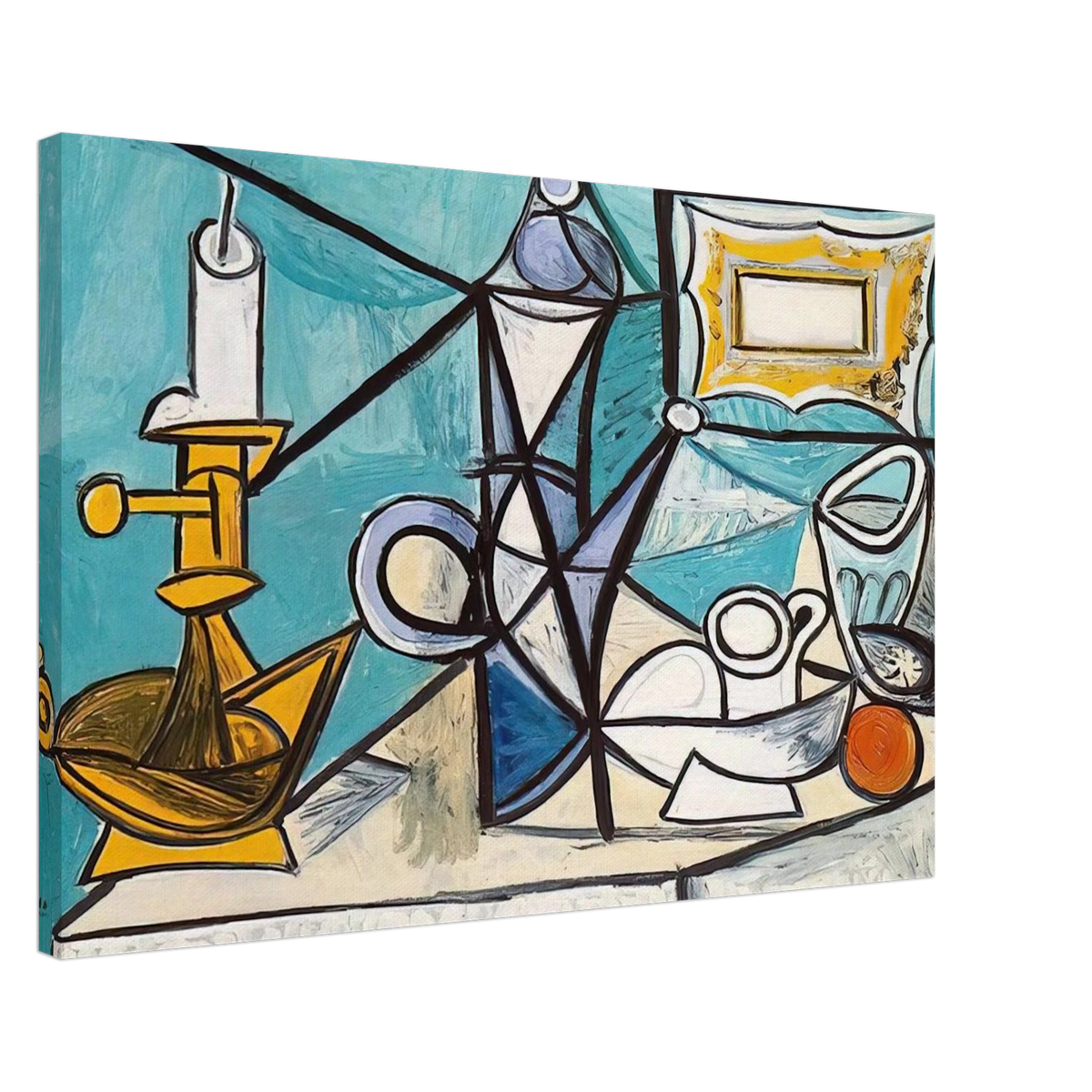 Still life with lamp - 1944 Canvas | Pablo Picasso Canvas | Pablo Picasso Shop